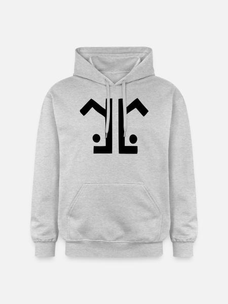 logo gerade klein - Gildan Unisex Softstyle® Midweight Hoodie - Hellgrau meliert