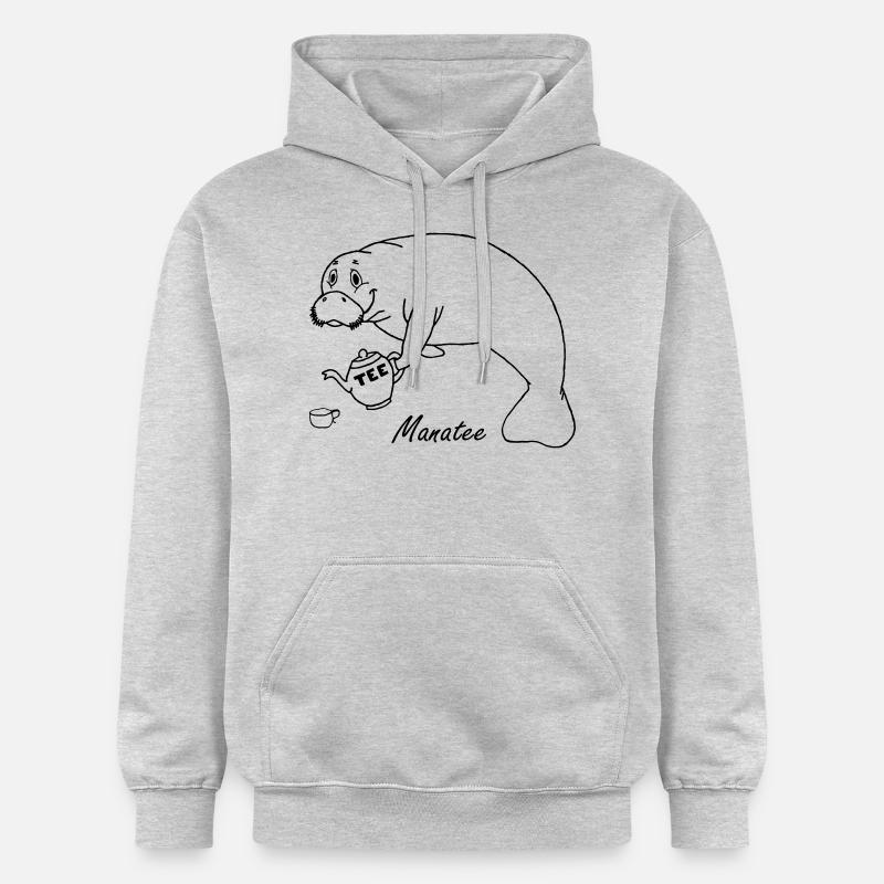 Manatee comme le thé - Sweat à capuche Softstyle® Gildan Unisexe - gris clair chiné