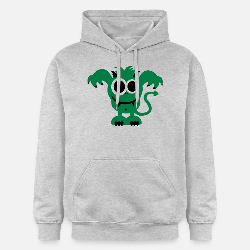 Monstre - Sweat à capuche Softstyle® Gildan Unisexe - gris clair chiné