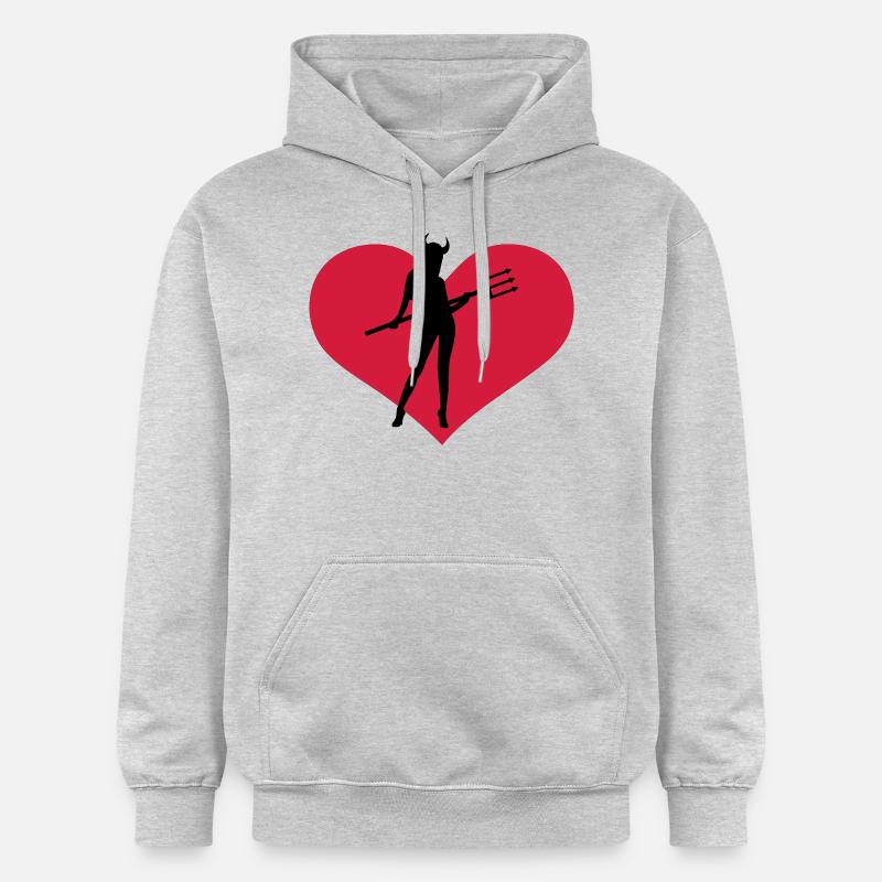 she_devil - Sweat à capuche Softstyle® Gildan Unisexe - gris clair chiné