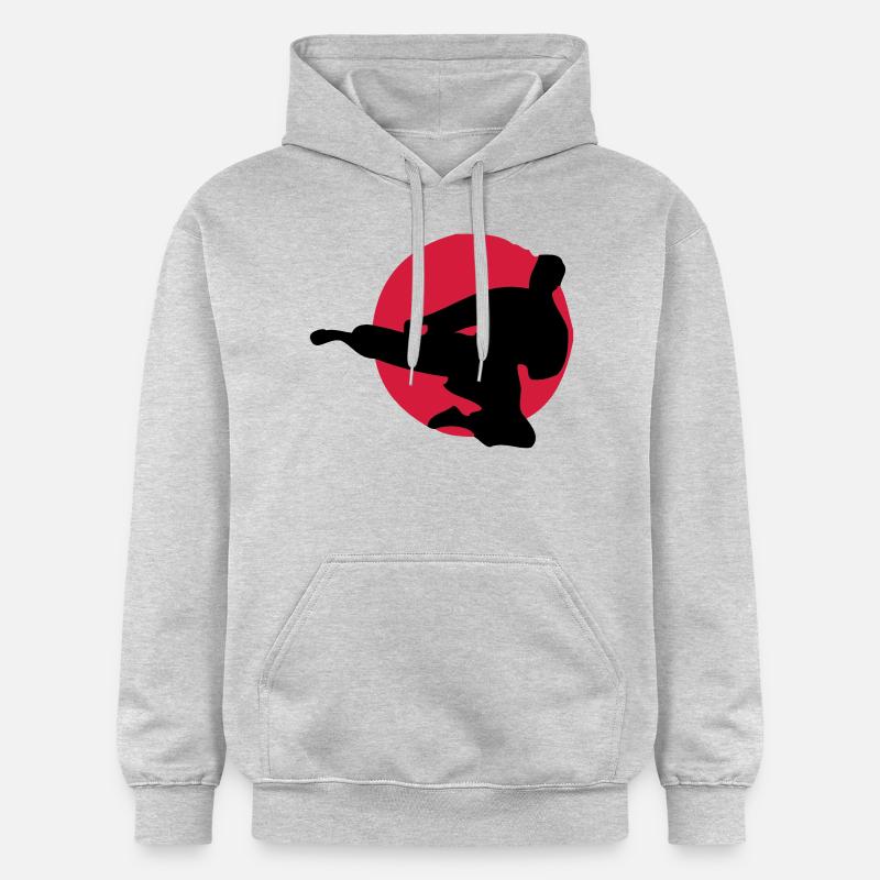 combat - Sweat à capuche Softstyle® Gildan Unisexe - gris clair chiné