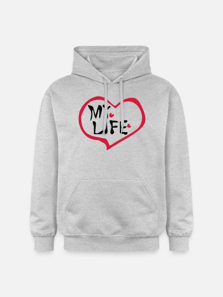 Heart my life - Gildan Unisex Softstyle® Midweight Hoodie - light heather grey