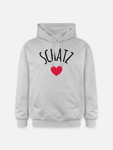Schatz - Gildan Unisex Softstyle® Midweight Hoodie - Hellgrau meliert