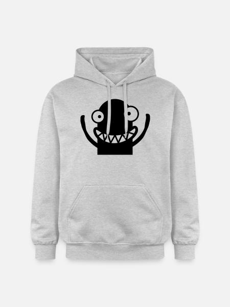 Funny Monster - Gildan Unisex Softstyle® Midweight Hoodie - Hellgrau meliert