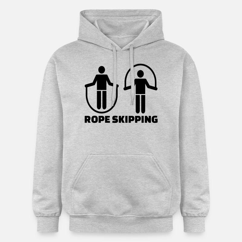 Rope skipping - Sweat à capuche Softstyle® Gildan Unisexe - gris clair chiné