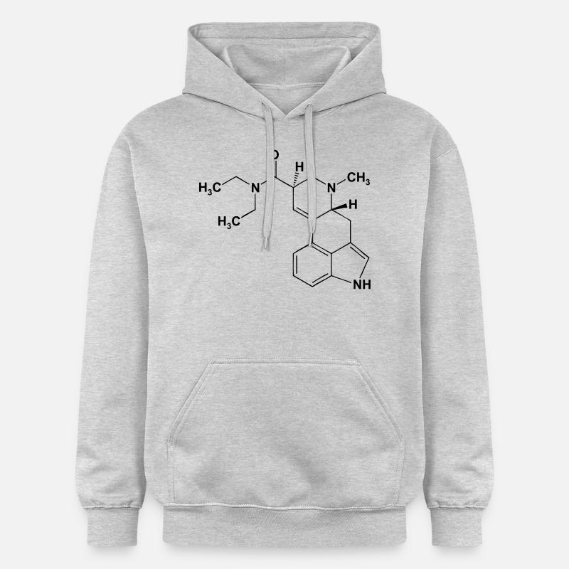 LSD Lysergsäurediethylamid Molekül - Gildan Unisex Softstyle® Midweight Hoodie - Hellgrau meliert