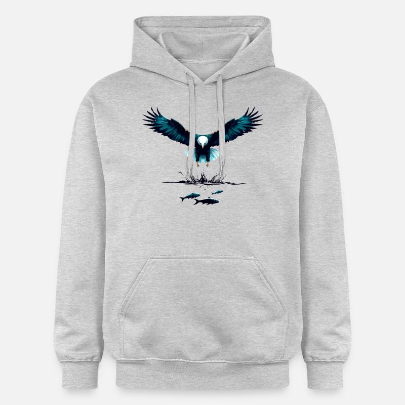 Aigles à la chasse - Sweat à capuche Softstyle® Gildan Unisexe - gris clair chiné