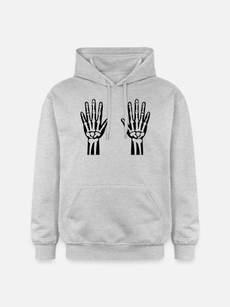 Skeleton Hands 01 - Gildan Unisex Softstyle® Midweight Hoodie - light heather grey