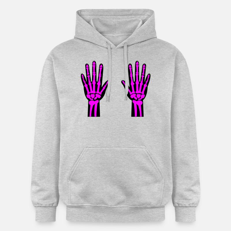 Mains Squelette 02 - Sweat à capuche Softstyle® Gildan Unisexe - gris clair chiné