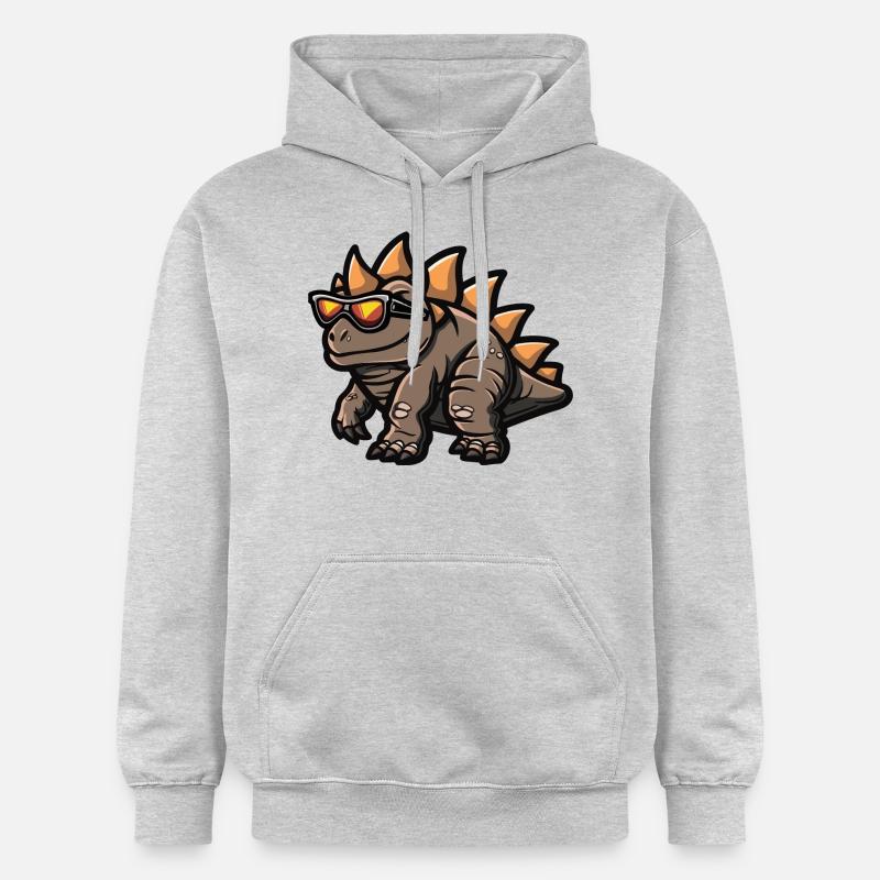 Dinosaurier stegosaurus Comic Cool - Gildan Unisex Softstyle® Midweight Hoodie - Hellgrau meliert