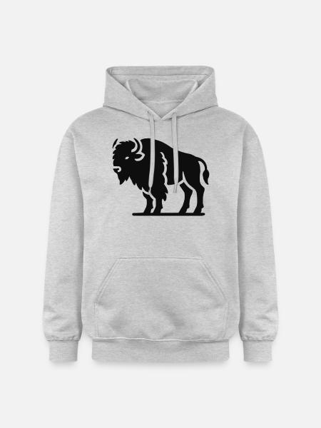 Bison Animal - Gildan Unisex Softstyle® Midweight Hoodie - light heather grey