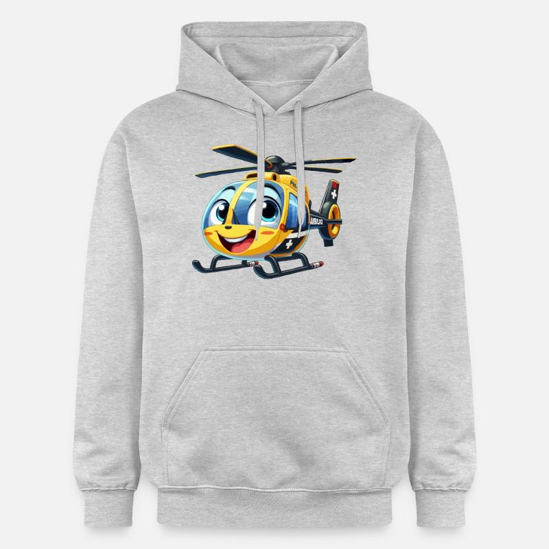 Hélicoptère de traumatologie junior - Sweat à capuche Softstyle® Gildan Unisexe - gris clair chiné