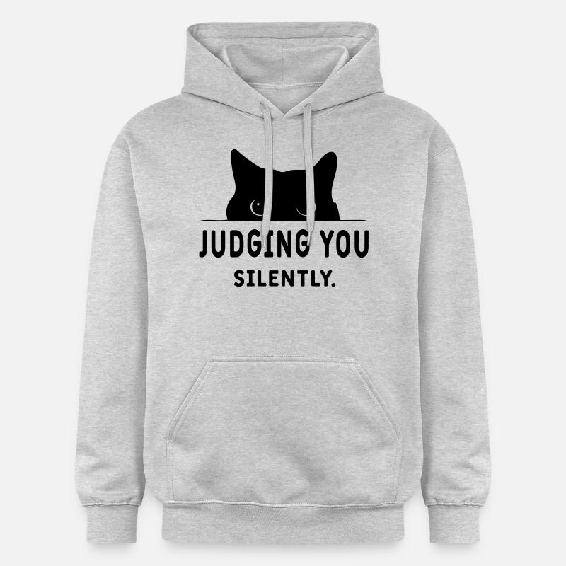 te juger en silence - Sweat à capuche Softstyle® Gildan Unisexe - gris clair chiné