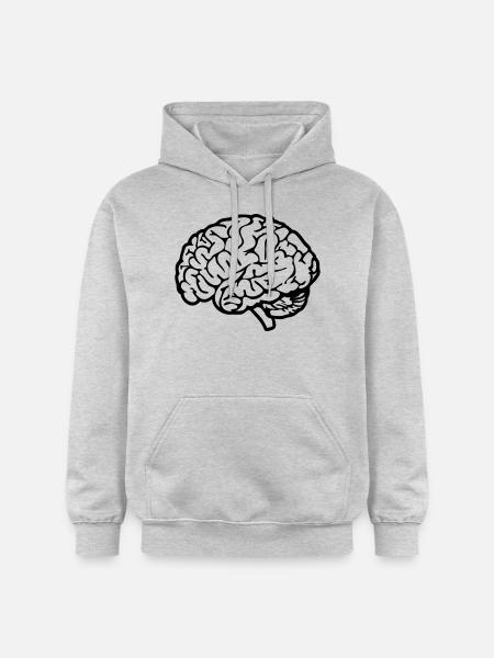 cerveau - Sweat à capuche Softstyle® Gildan Unisexe - gris clair chiné