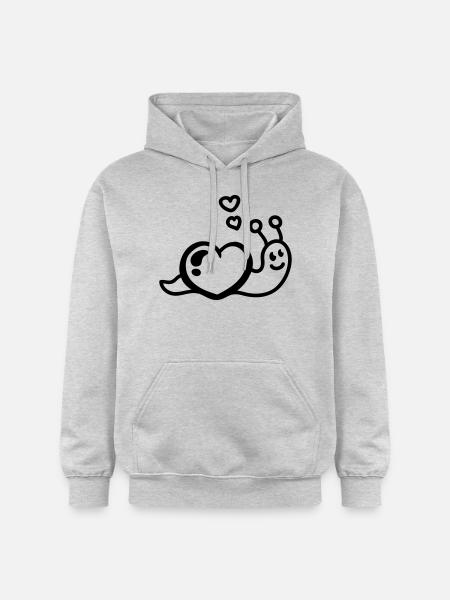 Heart worm - Line - Gildan Unisex Softstyle® Midweight Hoodie - light heather grey