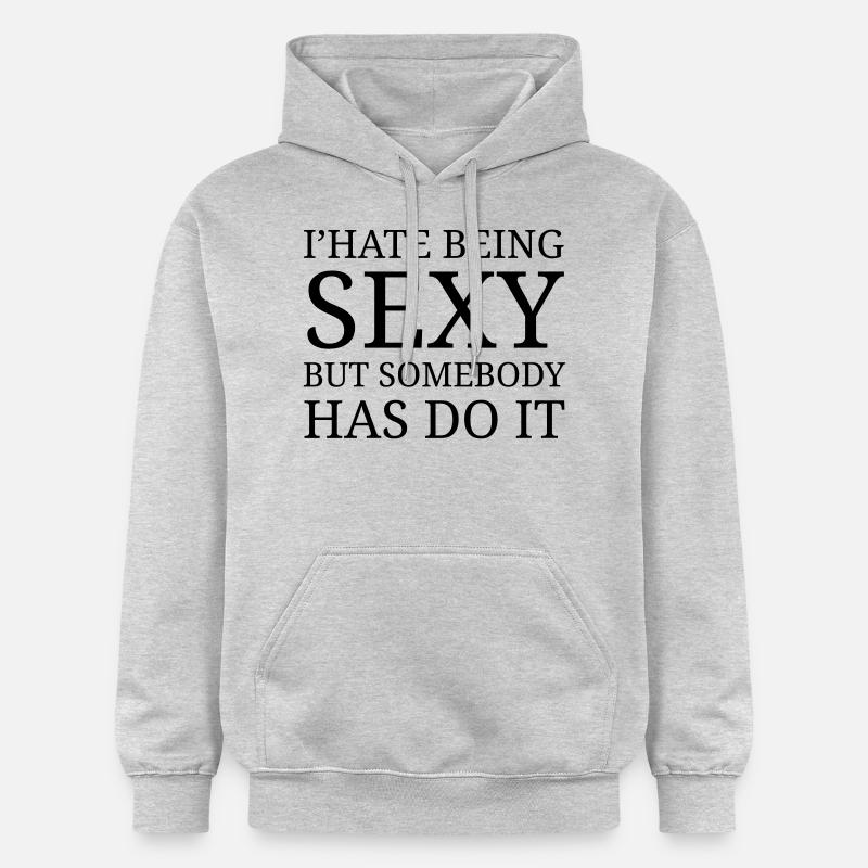 I' hate being sexy - Sweat à capuche Softstyle® Gildan Unisexe - gris clair chiné