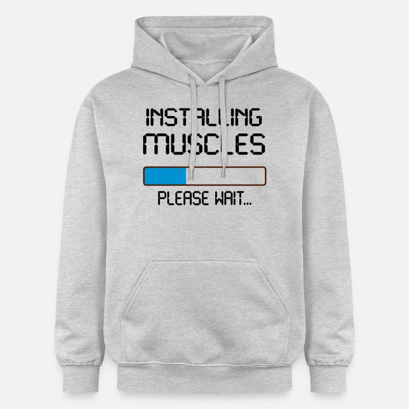 installing muscles - Sweat à capuche Softstyle® Gildan Unisexe - gris clair chiné