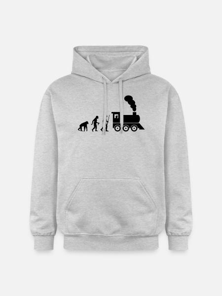 Train driver evolution - Sweat à capuche Softstyle® Gildan Unisexe - gris clair chiné