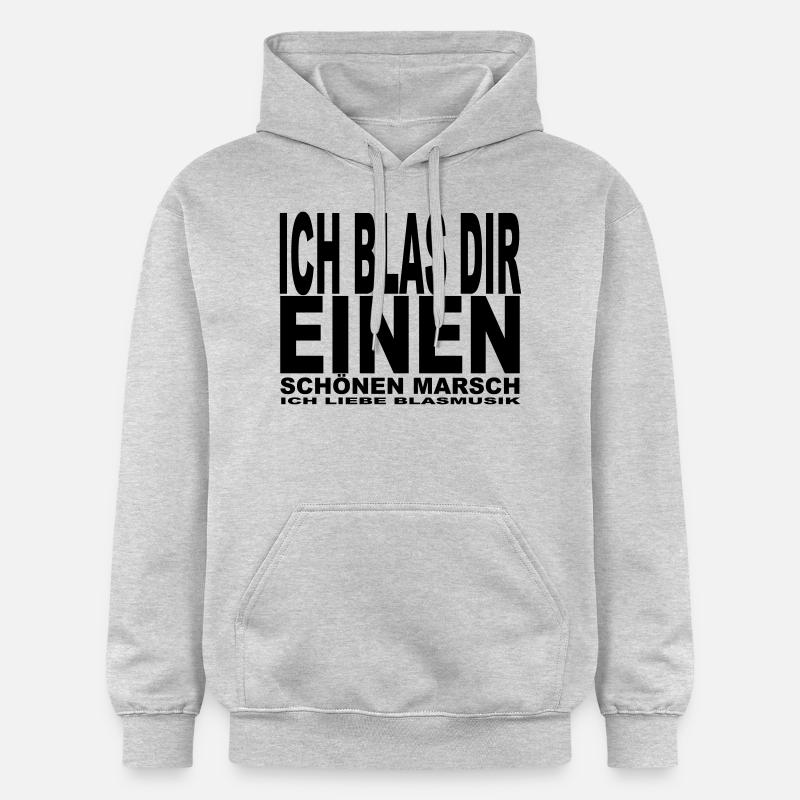 Ich blas dir einen - Gildan Unisex Softstyle® Midweight Hoodie - Hellgrau meliert