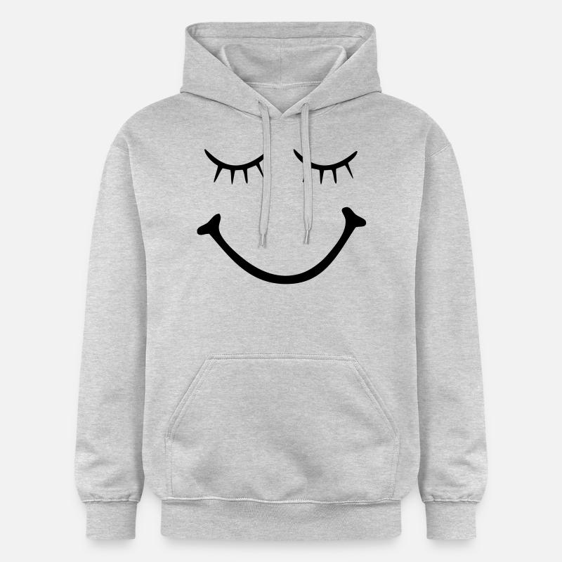 smiley - smile - Sweat à capuche Softstyle® Gildan Unisexe - gris clair chiné