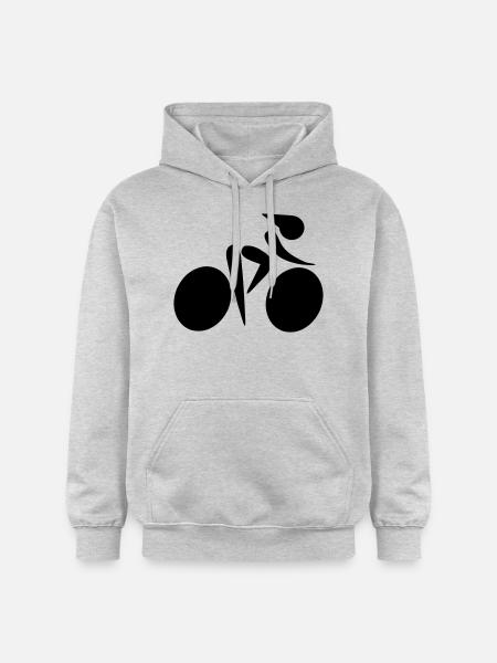 Rennradfahrern - Gildan Unisex Softstyle® Midweight Hoodie - Hellgrau meliert