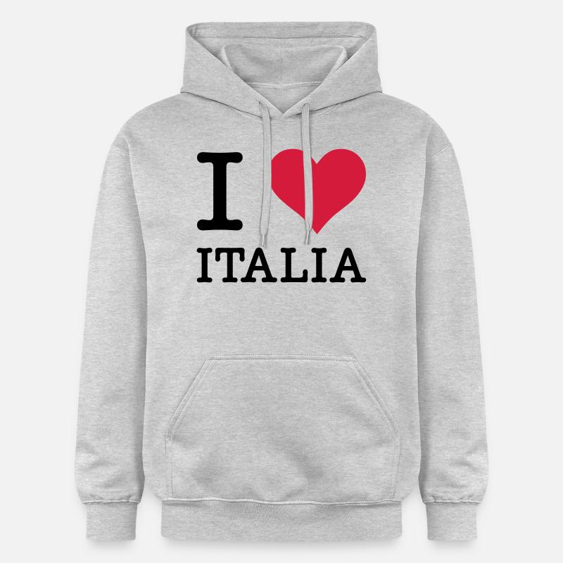 Je aime Italia - Sweat à capuche Softstyle® Gildan Unisexe - gris clair chiné