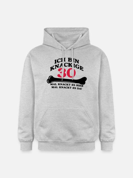 Birthday - I'm 30 Crunchy - Gildan Unisex Softstyle® Midweight Hoodie - light heather grey