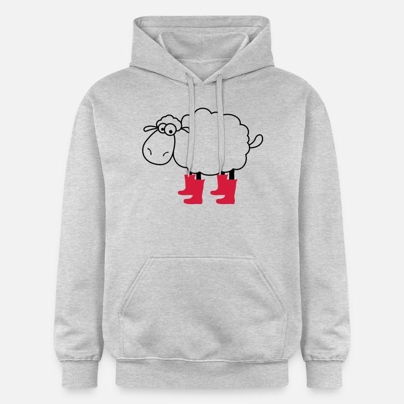 mouton - Sweat à capuche Softstyle® Gildan Unisexe - gris clair chiné
