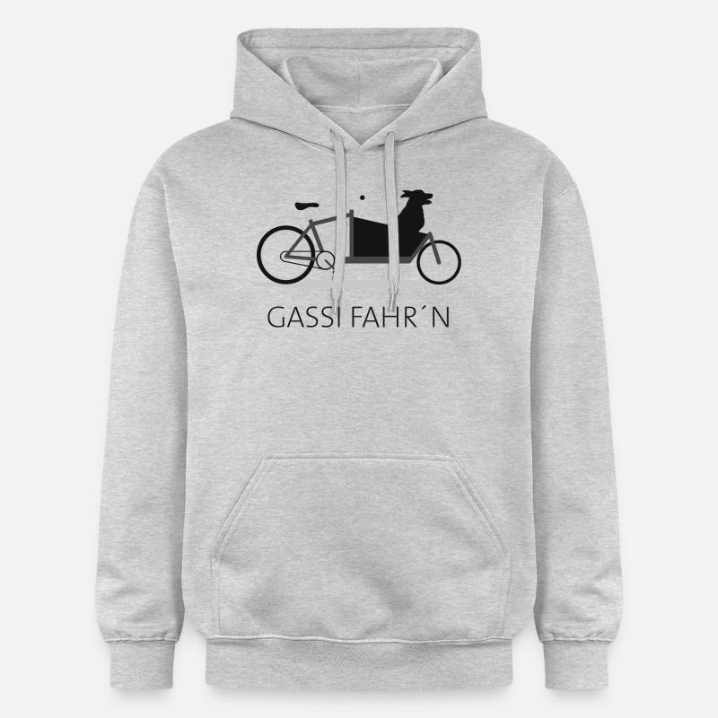 Cargo vélo chien gassi - Sweat à capuche Softstyle® Gildan Unisexe - gris clair chiné