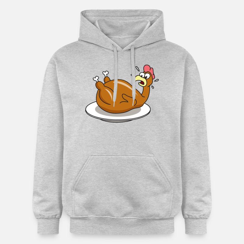 Poulet rôti cuisson - Sweat à capuche Softstyle® Gildan Unisexe - gris clair chiné