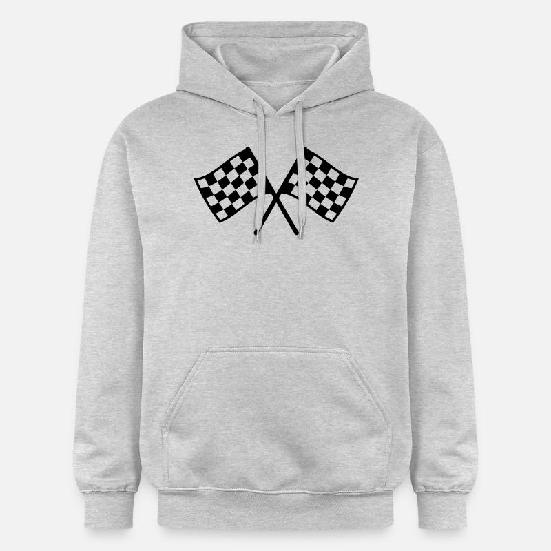 drapeau à damiers - Sweat à capuche Softstyle® Gildan Unisexe - gris clair chiné