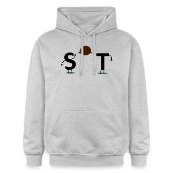 shit - Gildan Unisex Softstyle® Midweight Hoodie - Hellgrau meliert - Vorne - Liana (172cm) & Jaron (178cm)