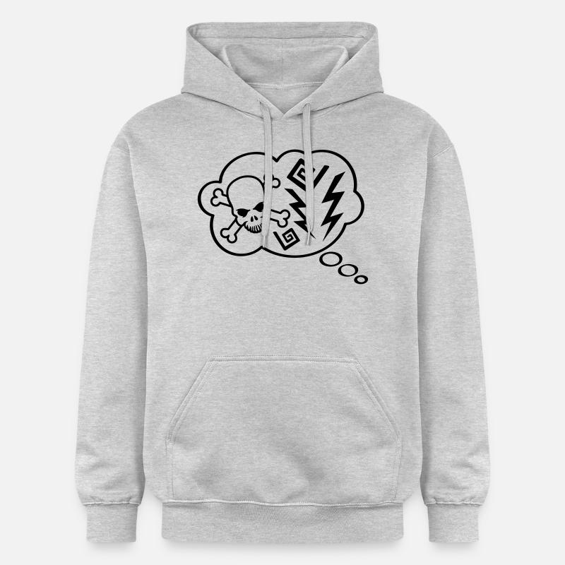 Think Bubble Angry - Sweat à capuche Softstyle® Gildan Unisexe - gris clair chiné