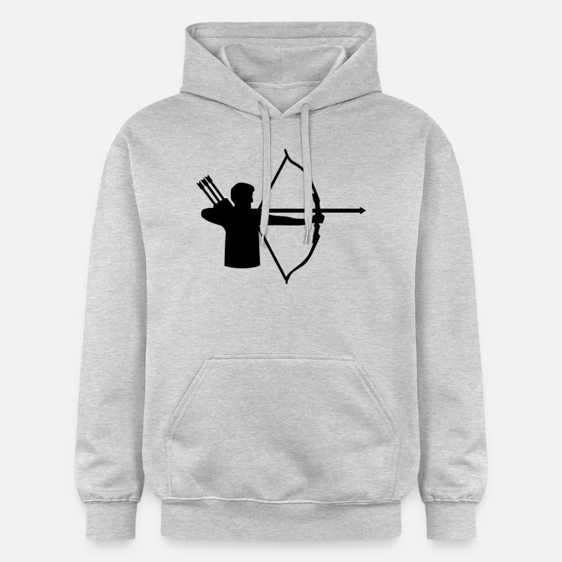 Tir à l'arc - Sweat à capuche Softstyle® Gildan Unisexe - gris clair chiné