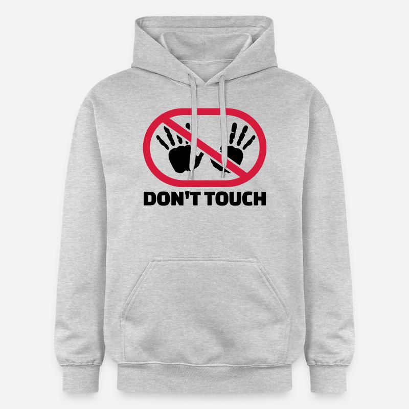 Don't touch - Sweat à capuche Softstyle® Gildan Unisexe - gris clair chiné
