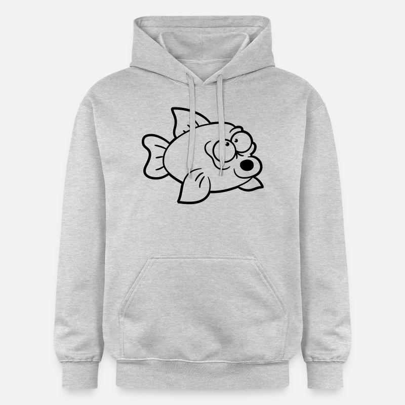 Poissons drôles - Sweat à capuche Softstyle® Gildan Unisexe - gris clair chiné
