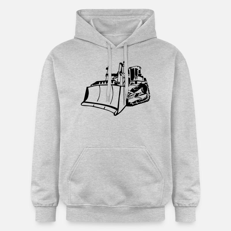 Schieberaupe / Raupe / Bagger - Sweat à capuche Softstyle® Gildan Unisexe - gris clair chiné