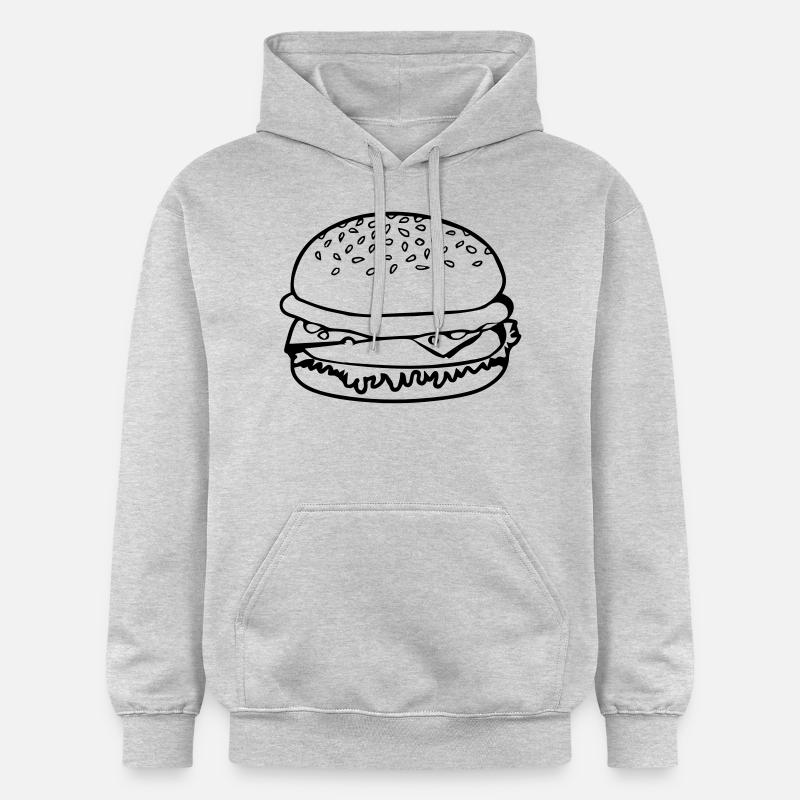 Hamburger de restauration rapide - Sweat à capuche Softstyle® Gildan Unisexe - gris clair chiné
