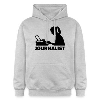 Journalist - Gildan Unisex Softstyle® Midweight Hoodie - light heather grey - Front - Liana (172cm) & Jaron (178cm)