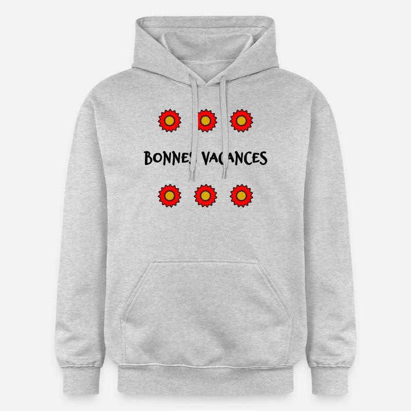 VACANCES. VIVE LES VACANCES. VACANCES. - Sweat à capuche Softstyle® Gildan Unisexe - gris clair chiné