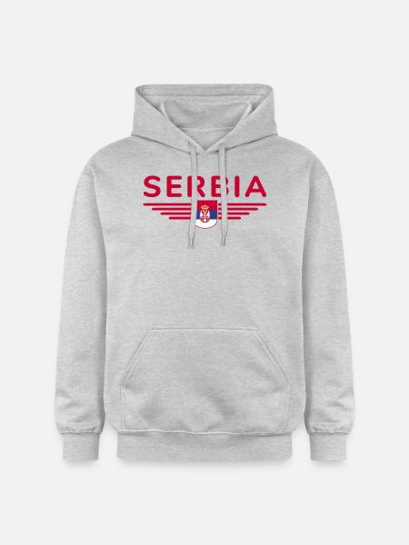 Serbia Design – Pride and Passion - Gildan Unisex Softstyle® Midweight Hoodie - light heather grey