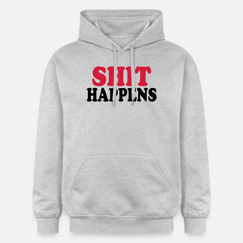 Shit happens - Sweat à capuche Softstyle® Gildan Unisexe - gris clair chiné
