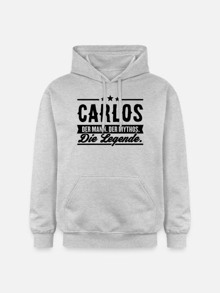 Man Myth Legend Carlos - Gildan Unisex Softstyle® Midweight Hoodie - light heather grey