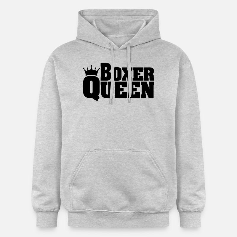 QUEEN BOXER - Sweat à capuche Softstyle® Gildan Unisexe - gris clair chiné