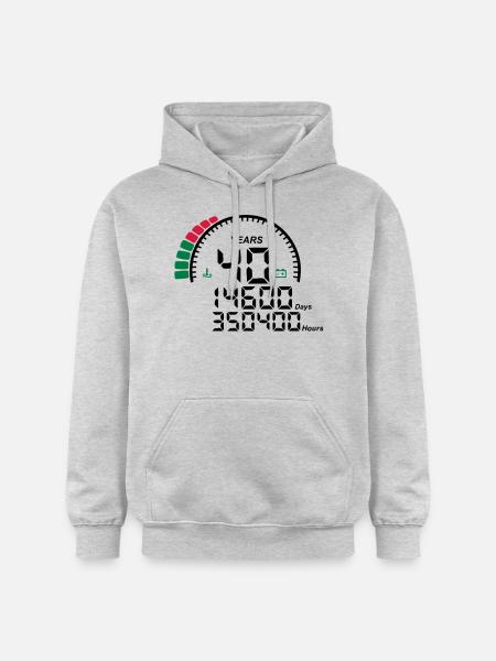 years 40 years anniversary meter - Gildan Unisex Softstyle® Midweight Hoodie - light heather grey