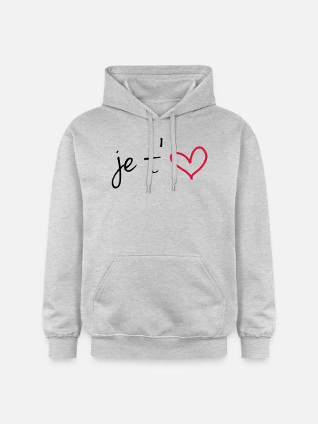Je t'aime - Gildan Unisex Softstyle® Midweight Hoodie - light heather grey