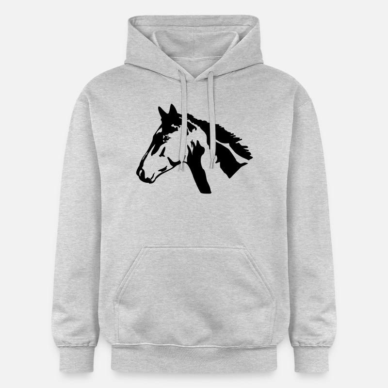 Tête de Cheval - Sweat à capuche Softstyle® Gildan Unisexe - gris clair chiné