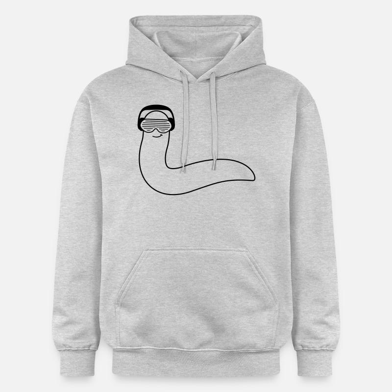 funky_dj_worm - Sweat à capuche Softstyle® Gildan Unisexe - gris clair chiné