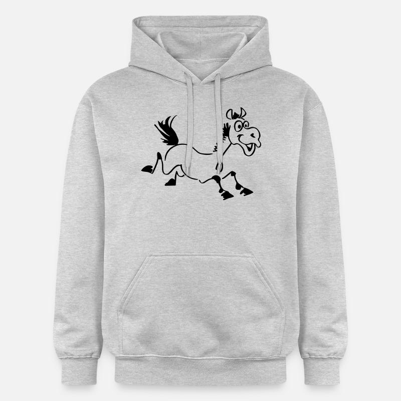 Cheval marrant - Sweat à capuche Softstyle® Gildan Unisexe - gris clair chiné