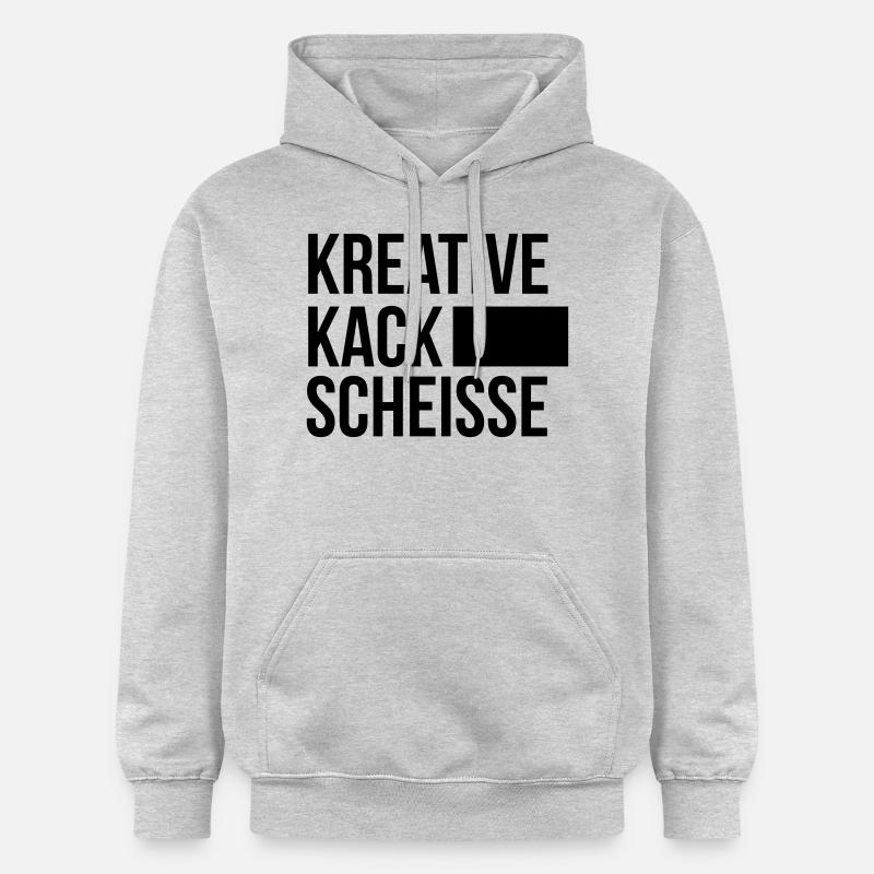 CREATIVE KACK MERDE - Sweat à capuche Softstyle® Gildan Unisexe - gris clair chiné